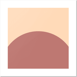 Minimal Cream and Terracotta Abstract Sunrise Posters and Art